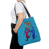 Image of Pop Art Yogi Tote Bag (turquise)