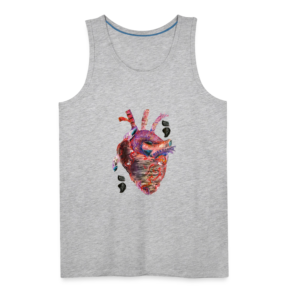 Men’s Heart beat Tank - heather gray