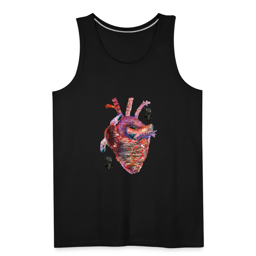 Men’s Heart beat Tank - black