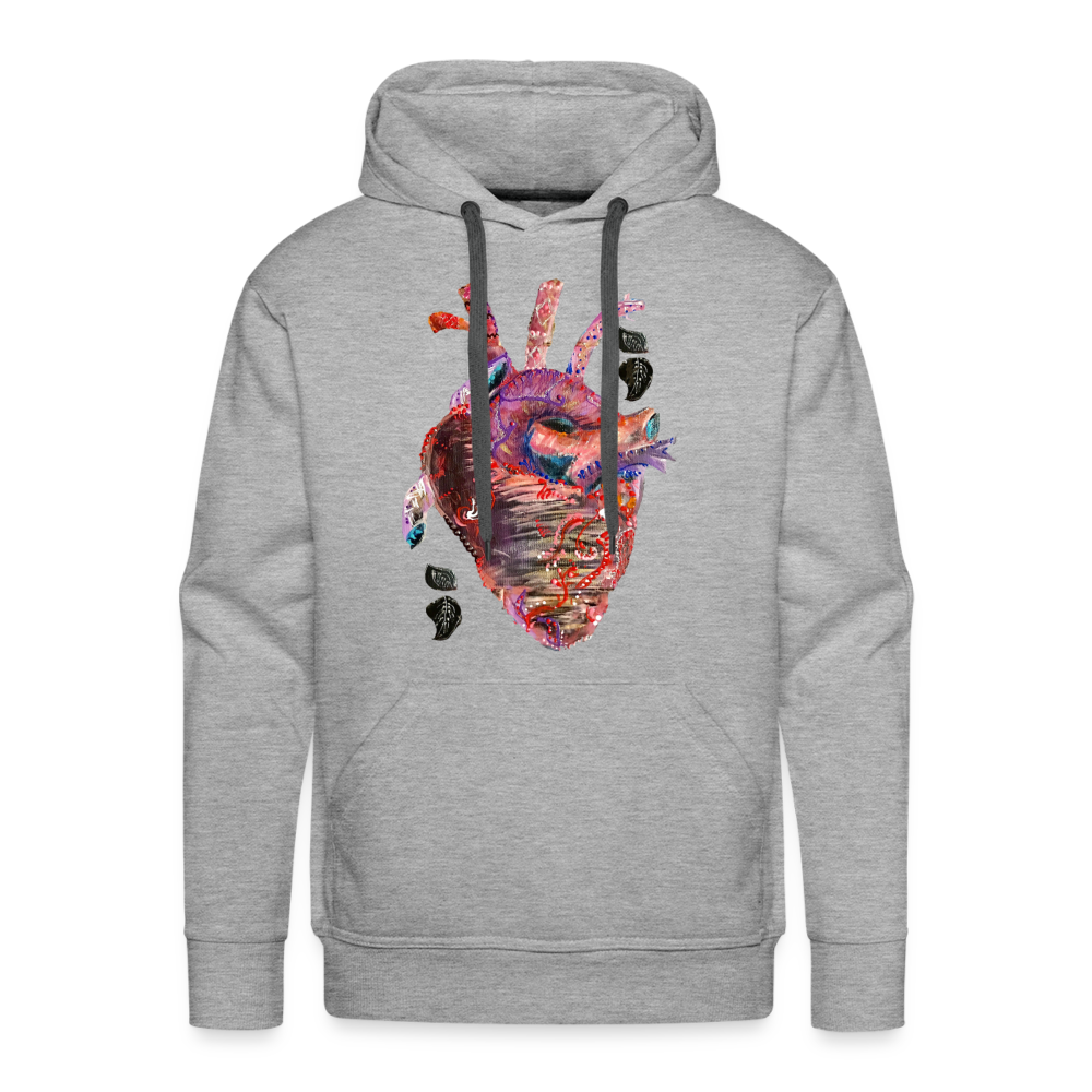 Heart Beat Men's Hoodie - heather grey