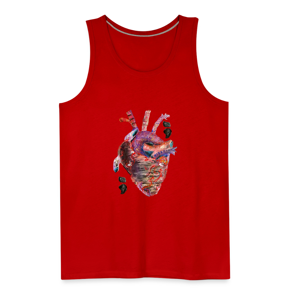 Men’s Heart beat Tank - red