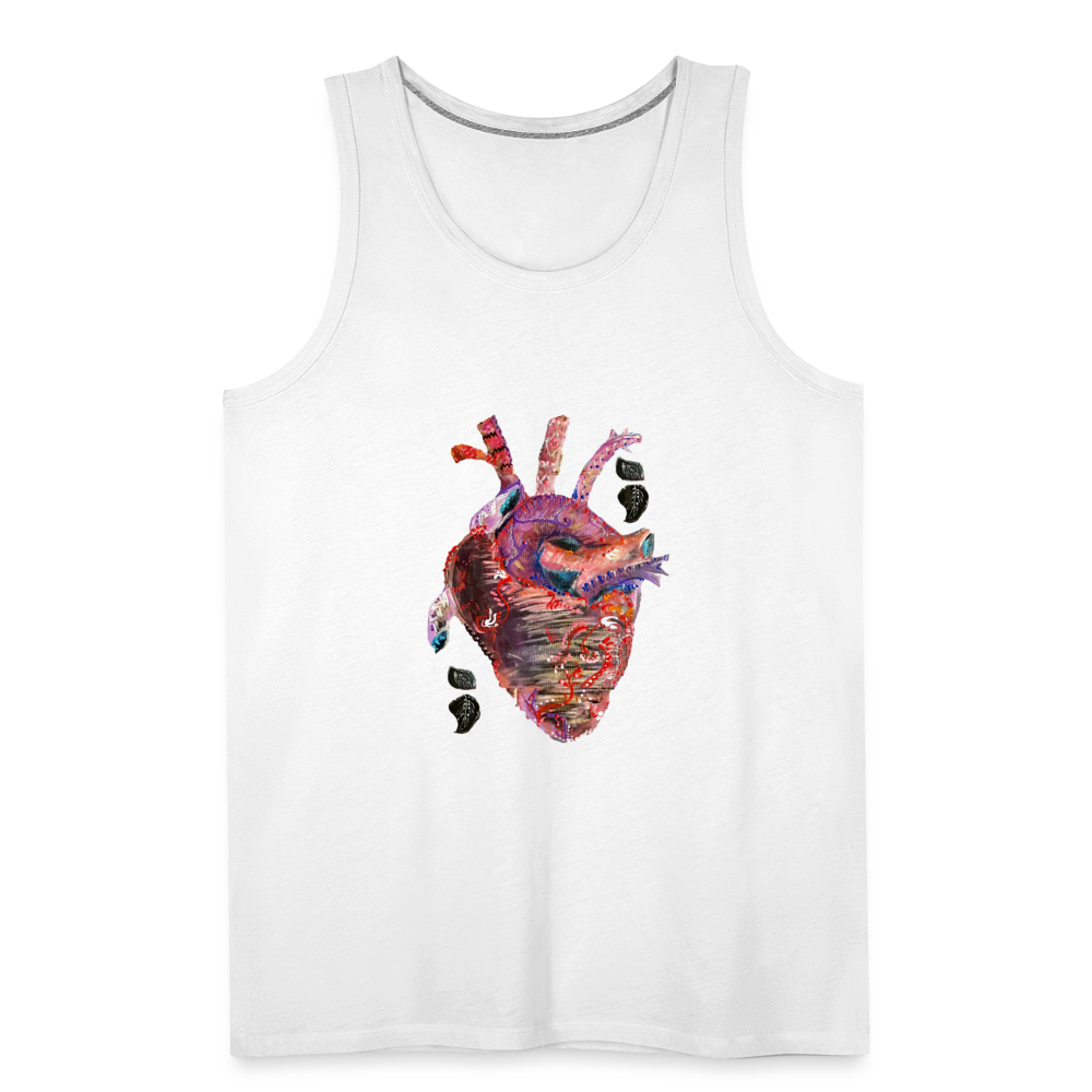Men’s Heart beat Tank - white