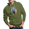 Image of Men's Elephant x Crown Hoodie - olive green