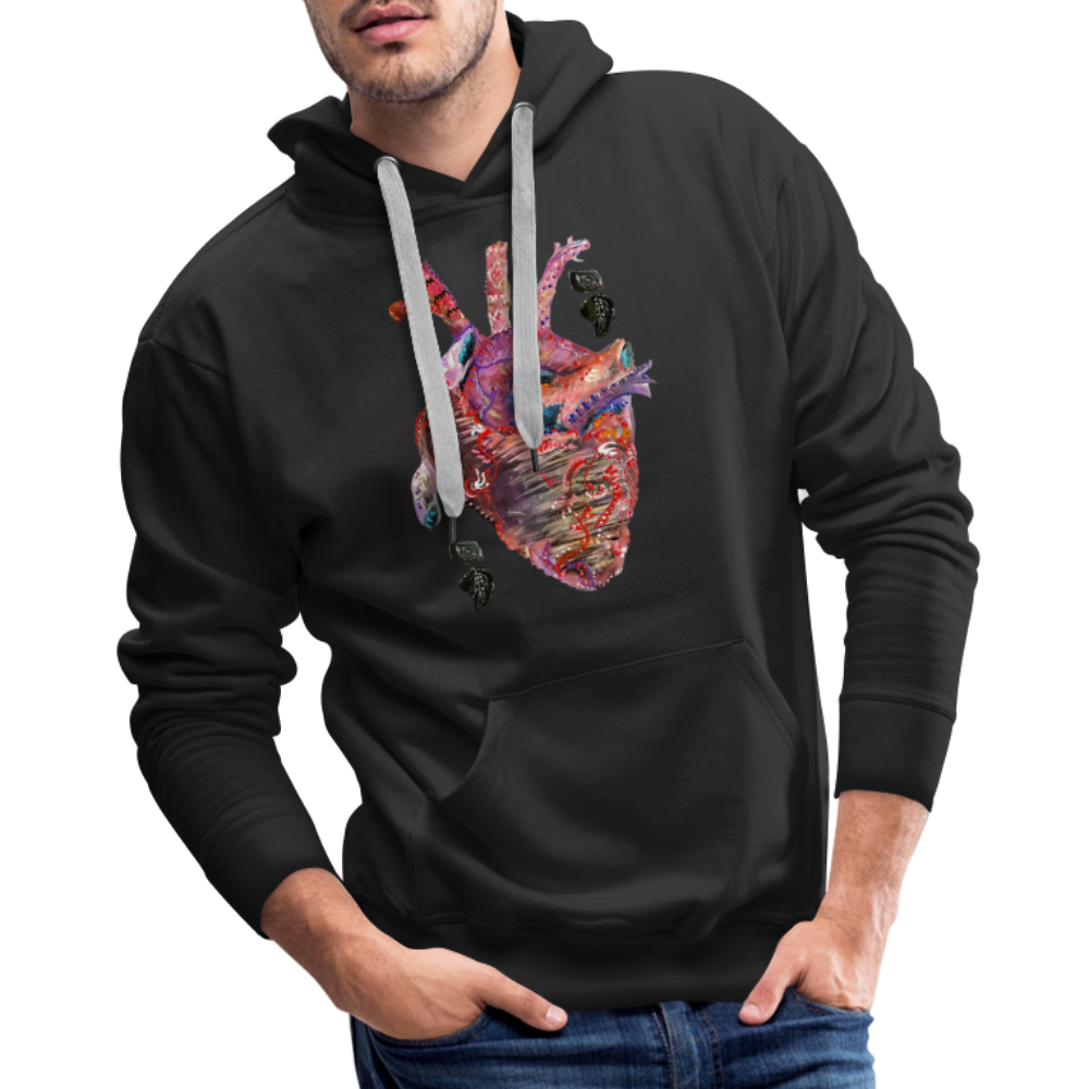 Heart Beat Men's Hoodie - black
