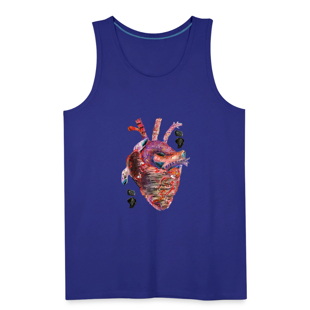 Men’s Heart beat Tank - royal blue