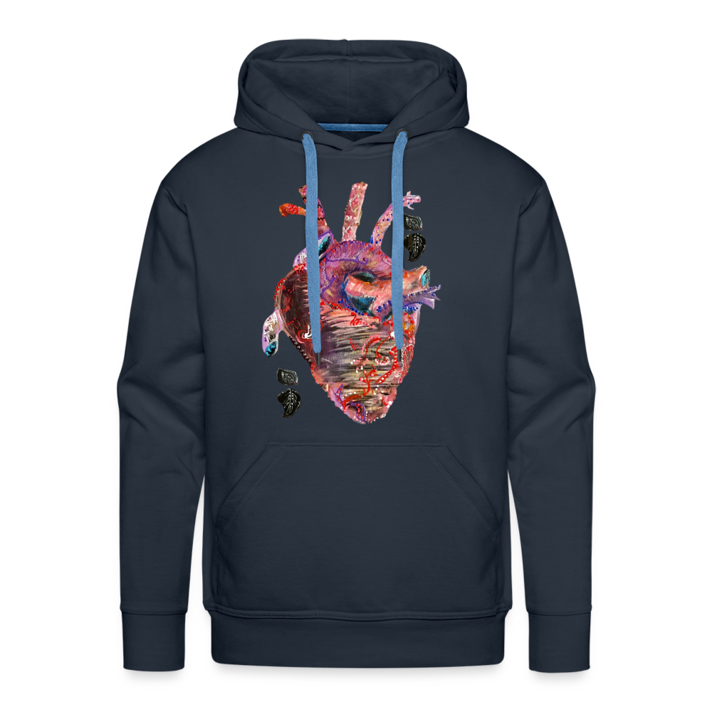 Heart Beat Men's Hoodie - navy
