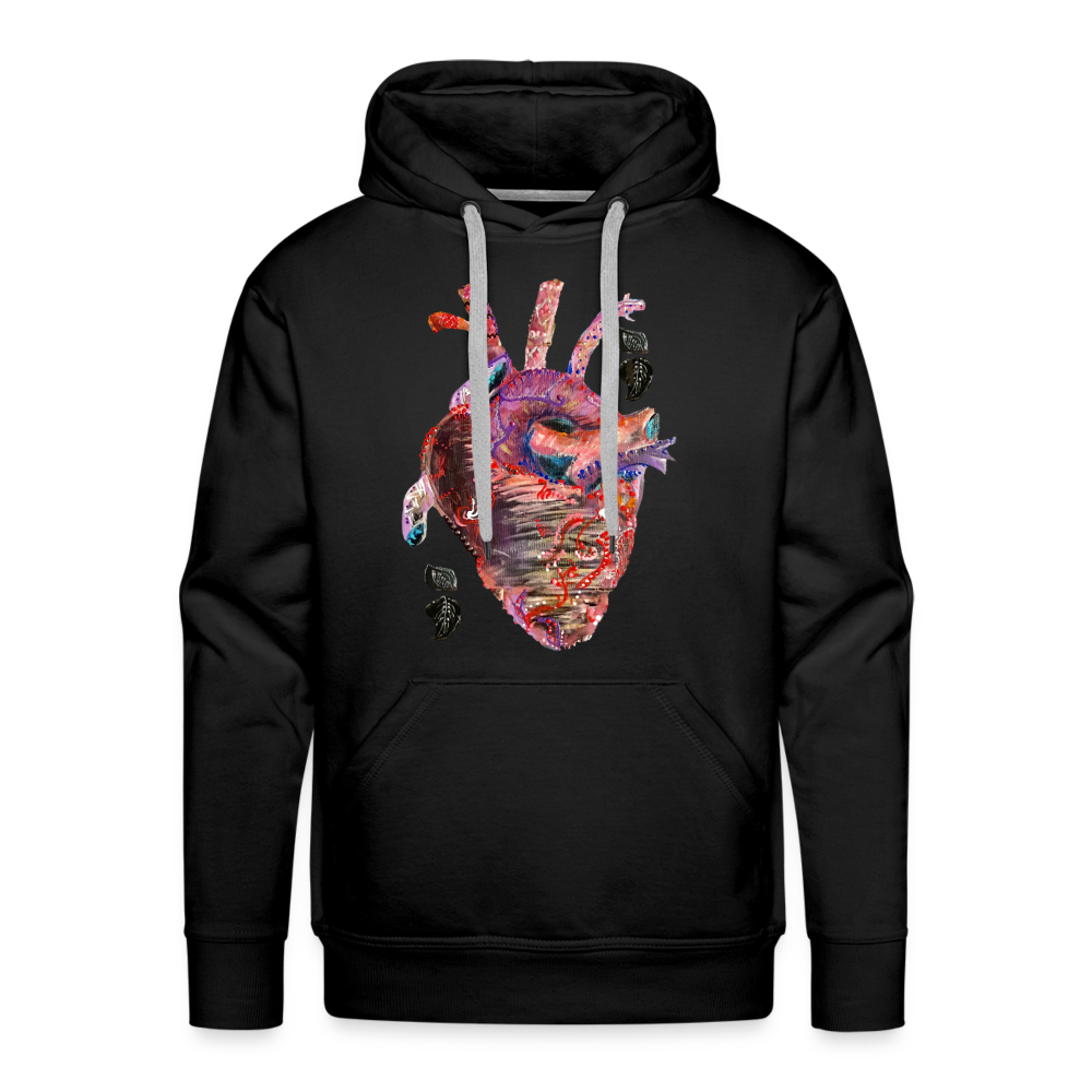 Heart Beat Men's Hoodie - black