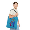 Image of Pop Art Yogi Tote Bag (turquise)