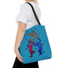 Image of Pop Art Yogi Tote Bag (turquise)
