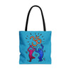Image of Pop Art Yogi Tote Bag (turquise)