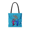 Image of Pop Art Yogi Tote Bag (turquise)