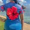 Image of Hibiscus Women's Cut & Sew Tee
