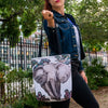 Image of Elephant (white) Tote Bag