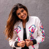 Image of Holi Dancer Bomber Jacket (White)