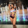 Image of Desi Folk Print Classic One-Piece Swimsuit