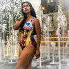 Image of Desi Folk Print Classic One-Piece Swimsuit