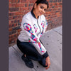 Image of Holi Dancer Bomber Jacket (White)