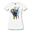 Image of Elephant x Crown Women's T-shirt - white