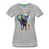Image of Elephant x Crown Women's T-shirt - heather gray