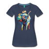 Image of Elephant x Crown Women's T-shirt - navy
