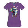 Image of Elephant x Crown Women's T-shirt - purple