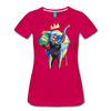 Image of Elephant x Crown Women's T-shirt - dark pink