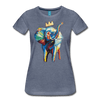 Image of Elephant x Crown Women's T-shirt - heather blue