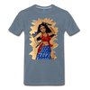 Image of Desi Wonder Women's Men's Tee - steel blue