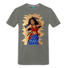 Image of Desi Wonder Women's Men's Tee - asphalt gray