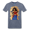 Image of Desi Wonder Women's Men's Tee - heather blue