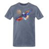 Image of My America Men's T-Shirt - heather blue