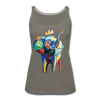 Image of Elephant X Crown Women’s Tank Top - asphalt gray