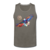 Image of My America Men's Tank - asphalt gray