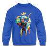 Image of Elephant X Crown Kids Sweatshirt - royal blue