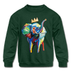 Image of Elephant X Crown Kids Sweatshirt - forest green
