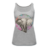 Image of Women's Elephant Color Mandala Tank - heather gray