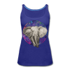 Image of Women's Elephant Color Mandala Tank - royal blue