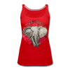 Image of Women's Elephant Color Mandala Tank - red