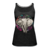 Image of Women's Elephant Color Mandala Tank - charcoal gray