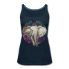 Image of Women's Elephant Color Mandala Tank - deep navy
