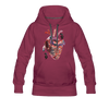 Image of Heart Beat Women’s Hoodie - burgundy