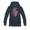 Image of Heart Beat Women’s Hoodie - navy