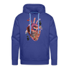 Image of Heart Beat Men's Hoodie - royal blue