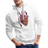 Image of Heart Beat Men's Hoodie - white