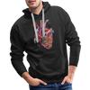 Image of Heart Beat Men's Hoodie - black