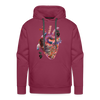 Image of Heart Beat Men's Hoodie - burgundy