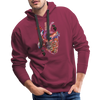 Image of Heart Beat Men's Hoodie - burgundy