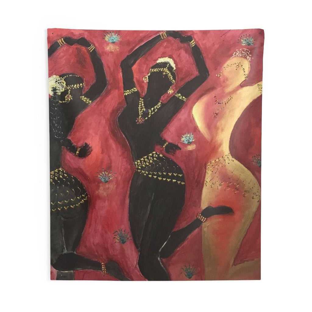 3  Temple Dancers Wall Tapestry
