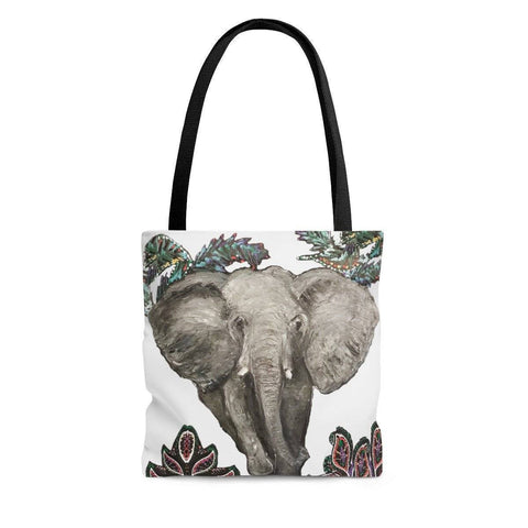 Elephant (white) Tote Bag