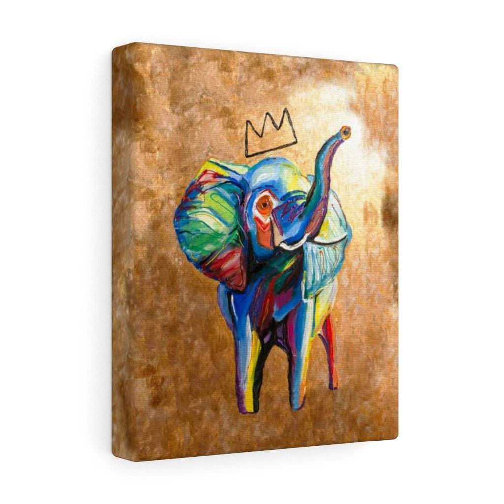 Elephant X Crown Canvas Print